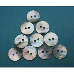 Lot 10 boutons nacre agoya 15mm