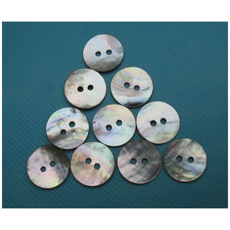 Lot 10 boutons nacre agoya 15mm