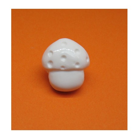 Bouton champignon blanc 15mm