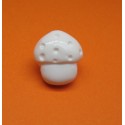 Bouton champignon blanc 15mm