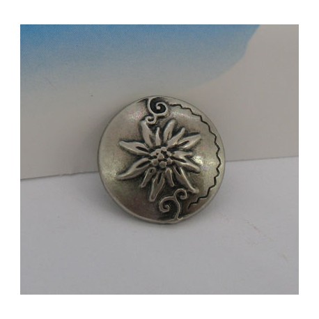 Bouton edelweiss 15mm