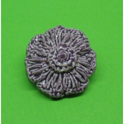 Bouton fleur émaillée violet 18mm