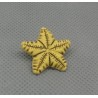 Bouton étoile de mer jaune noire 21mm