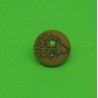 Bouton hérisson marron 12mm