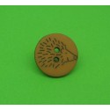 Bouton hérisson marron clair  15mm