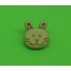 Bouton lapin beige 14mm