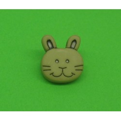 Bouton lapin beige 14mm