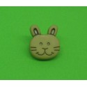 Bouton lapin beige 14mm