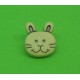 Bouton lapin ivoire 14mm