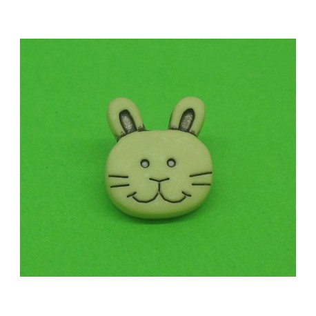 Bouton lapin ivoire 14mm