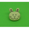 Bouton lapin ivoire 14mm