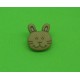 Bouton lapin marron  14mm