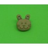 Bouton lapin marron  14mm