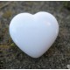 Bouton coeur blanc brillant 18mm 