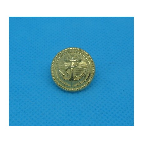Bouton ancre métallisé doré 18mm