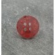 Bouton cratere rouge  15mm