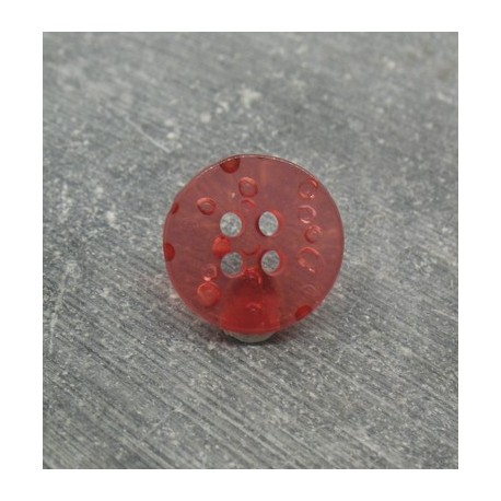 Bouton cratere rouge  15mm