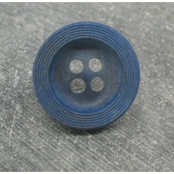 Bouton buis strié bleu raf 22mm