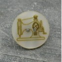 Bouton machine à coudre doré 20mm