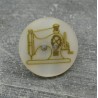 Bouton machine à coudre doré 20mm