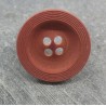 Bouton buis strié lie de vin 31mm