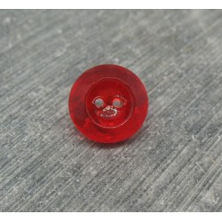 Bouton verre biseauté rubis 11mm