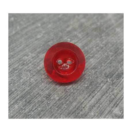 Bouton verre biseauté rubis 11mm