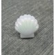 Bouton coquillage blanc nacré 11mm