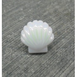 Bouton coquillage blanc nacré 11mm