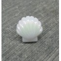 Bouton coquillage blanc nacré 11mm