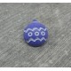 Bouton boule de noel violette 15mm