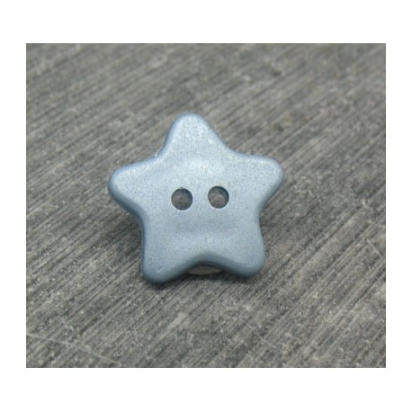 Bouton étoile bleu 15mm