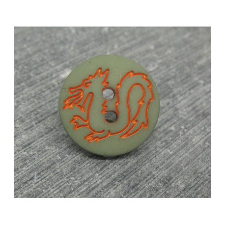 Bouton dragon kaki 15mm