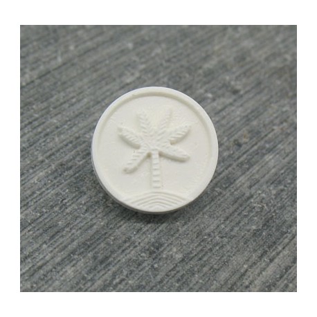 Bouton palmier blanc 13mm