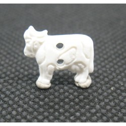 Bouton vache blanche 15mm