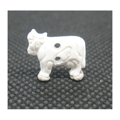 Bouton vache blanche 15mm