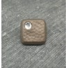 Bouton carré strass vieil or 13mm