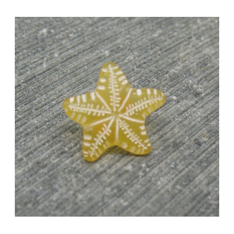 Bouton étoile de mer ocre 12mm