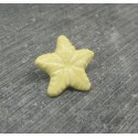 Bouton étoile de mer jaune émaillé verni 15mm