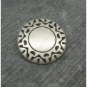 Bouton incas viel argent 23mm