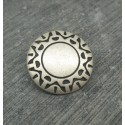 Bouton incas vieil argent 18mm