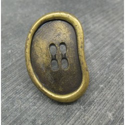 Bouton haricot métallisé 33mm