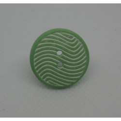 Bouton vague amande blanc 22mm