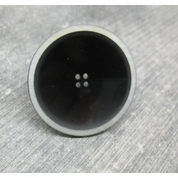Bouton noir cercle nacré 34mm