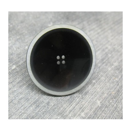 Bouton noir cercle nacré 34mm