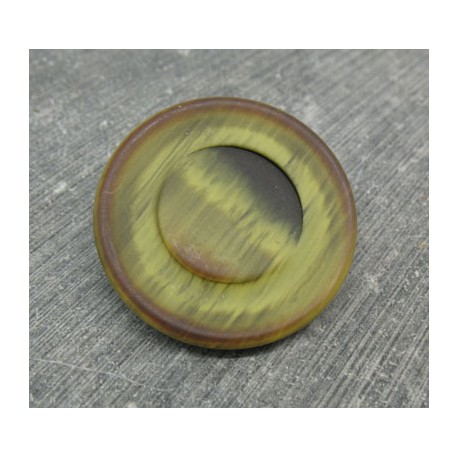 Bouton imitation corne jaune noir 34mm