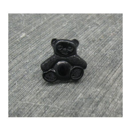 Bouton ourson noir 14mm