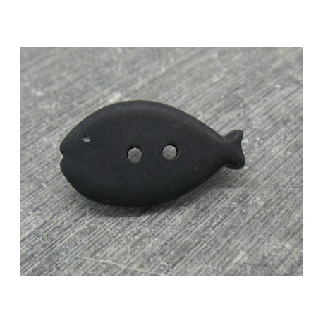 Bouton poisson noir 23mm