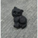 Bouton chat debout noir 17mm