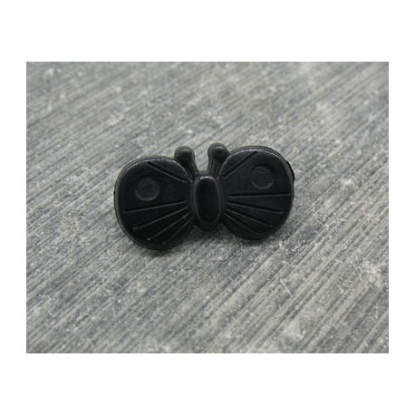 Bouton papillon noir 18mm